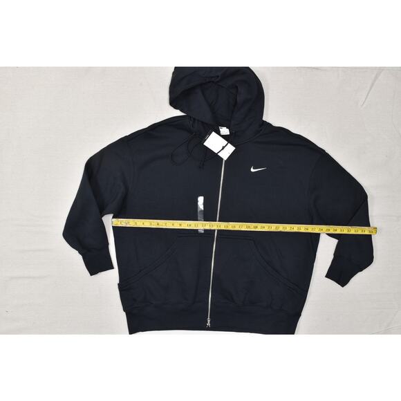 Nike Women's Full Zip Sweat Jacket Black Size XL Cotton Blend DQ5758-010 NEW - Picture 3 of 8